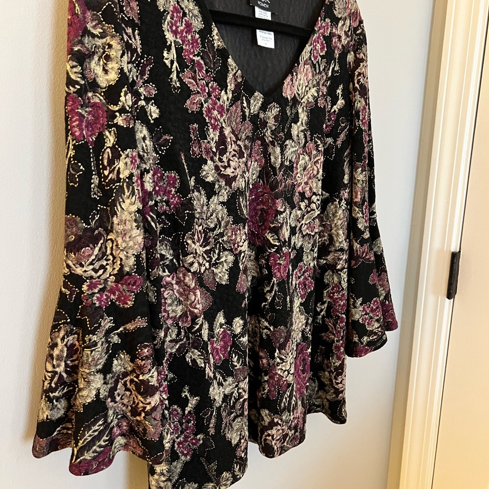 MSK Women blouse with bell sleeves size 1X - Picture 3 of 9